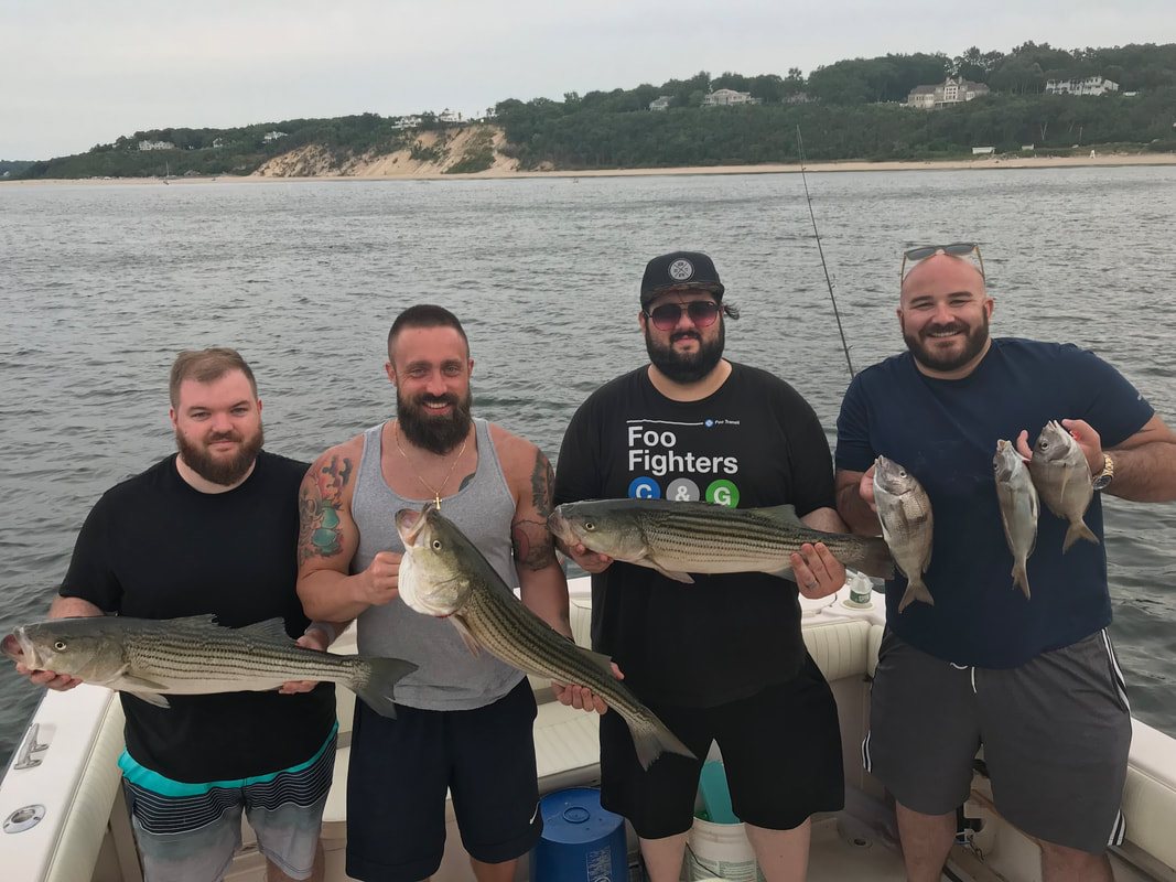 Big striped bass caught off Mount Sinai